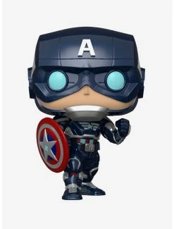 Best Pirce 🌟 Funko Marvel Avengers Pop! Games Gamerverse Captain America Vinyl Bobble-Head ⌛