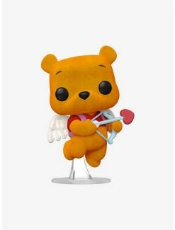 Cheap 🎁 Funko Disney Winnie The Pooh Pop! Valentines Winnie The Pooh Flocked Vinyl Figure Hot Topic Exclusive 👍