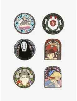 Coupon 👍 Loungefly Studio Ghibli The World Of Studio Ghibli Stained Glass Blind Box Enamel Pin ⭐