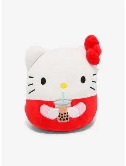 Budget 😍 Squishmallows Hello Kitty With Boba Plush Hot Topic Exclusive 👏