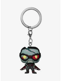 Promo 😀 Funko Marvel What If...? Pocket Pop! Zombie Falcon Vinyl Key Chain ❤️