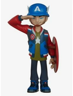 Coupon 🔥 Marvel Captain America Designer Collectible Figure By Kano 🥰