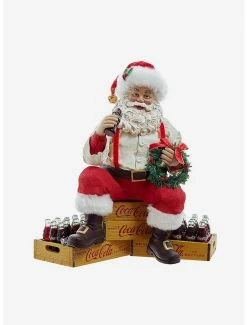Best Sale 😍 Coca Cola Santa Sitting On Crates ❤️