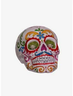 Best Pirce 🥰 Resin White Skull With Multicolor Design Tablepiece 🤩