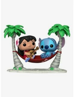 Hot Sale ⌛ Funko Disney Lilo & Stitch Pop! Moment Lilo & Stitch In Hammock Vinyl Figure Hot Topic Exclusive 🎉