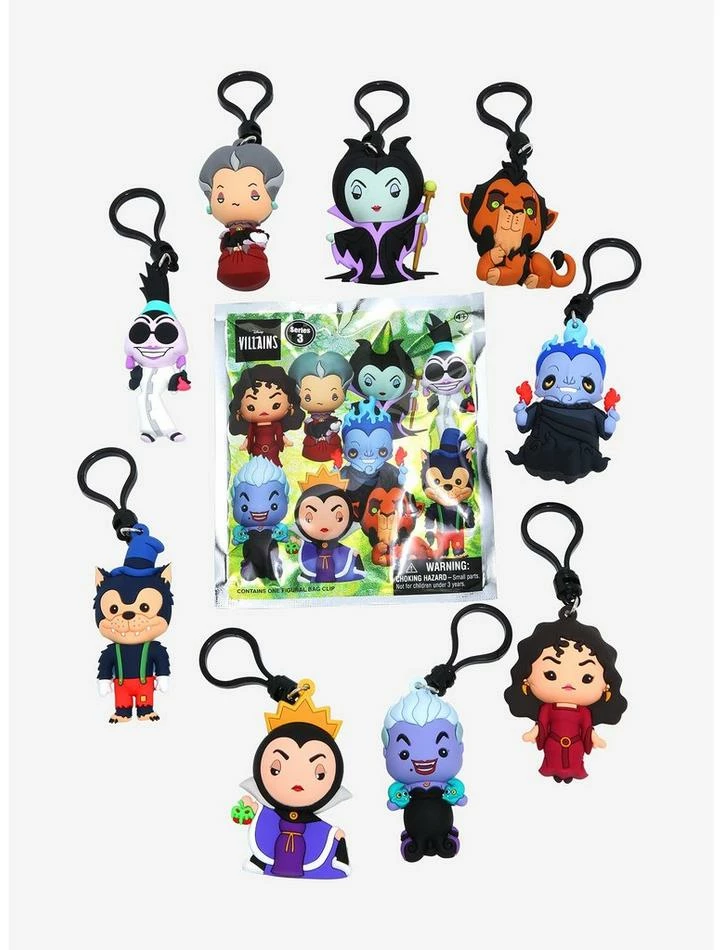 Budget ๐งจ Disney Villains Series 3 Blind Bag Figural Key Chain โค๏ธ 3 Budget ๐งจ Disney Villains Series 3 Blind Bag Figural Key Chain โค๏ธ