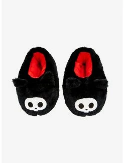 Discount ✨ Skelanimals Kit The Cat Plush Slippers 😀 -Collectible Figures Sales Store 18487894 av2