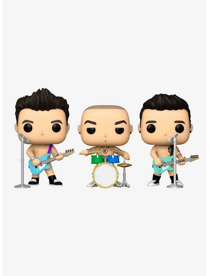 Brand new ๐ Funko Blink-182 Pop! Rocks Mark Hoppus Travis Barker & Tom DeLonge Vinyl Set ๐งจ 3 Brand new ๐ Funko Blink-182 Pop! Rocks Mark Hoppus Travis Barker & Tom DeLonge Vinyl Set ๐งจ