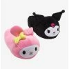 Best Sale 😍 My Melody & Kuromi Mismatch Plush Slippers 😍 -Collectible Figures Sales Store 19226368 hi