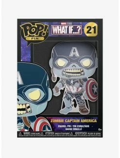 Discount ✔️ Funko Marvel What If...? Zombie Captain America Pop! Enamel Pin 👍 -Collectible Figures Sales Store 19426621 av1