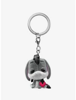 Outlet ⌛ Funko Disney Winnie The Pooh Pocket Pop! Eeyore Flocked Vinyl Key Chain Hot Topic Exclusive 🎁