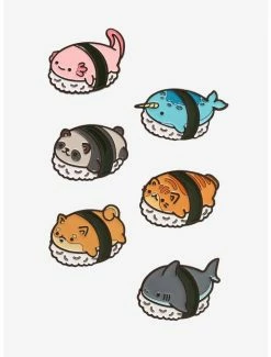 Wholesale ⌛ Animal Sushi Blind Box Enamel Pin 😍