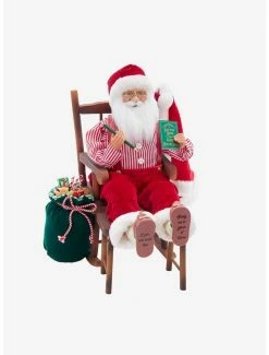 Outlet 👍 Kurt Adler Kringle Klaus Sitting in Chair Figure 😍