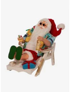Coupon 🔥 Kurt Adler Santa Beach Chair Figure ❤️ -Collectible Figures Sales Store 20120019 av1