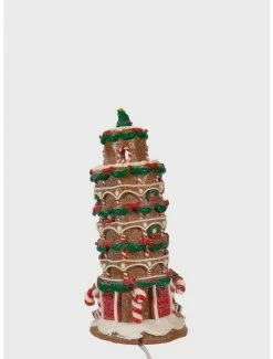 Brand new 🤩 Kurt Adler Leaning Tower of Pisa Gingerbread House Figure 🤩 -Collectible Figures Sales Store 20120025 av2