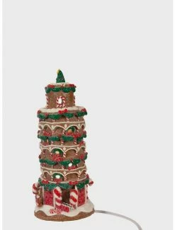 Brand new 🤩 Kurt Adler Leaning Tower of Pisa Gingerbread House Figure 🤩 -Collectible Figures Sales Store 20120025 av3
