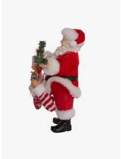 Deals 👍 Kurt Adler Fabriche Santa Adopt A Pet in Stockings Figure 🎁 -Collectible Figures Sales Store 20120093 av4