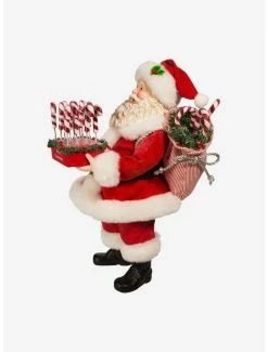 Wholesale 😀 Kurt Adler Fabriche Santa with 🍬 Candy Cane Tray Figure 💯 -Collectible Figures Sales Store 20120105 av3