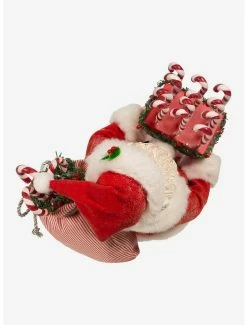 Wholesale 😀 Kurt Adler Fabriche Santa with 🍬 Candy Cane Tray Figure 💯 -Collectible Figures Sales Store 20120105 av4