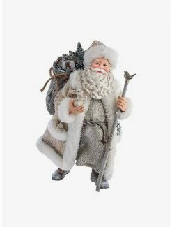Deals 🎉 Kurt Adler Fabriche Snowy Woods Santa Figure 🔔