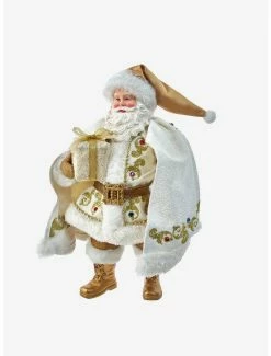 Flash Sale ❤️ Kurt Adler Fabriche White and Gold Santa Figure 🥰