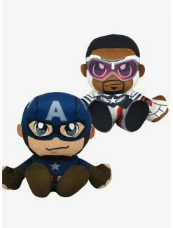 Discount 👏 Marvel Captain America and Sam Wilson (Falcon Cap) Bleacher Creatures Plush Bundle 🔔