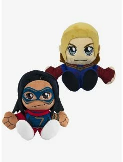 Cheap ⌛ Marvel Ms. Marvel & Captain Marvel Bleacher Creatures Plush Bundle 😀